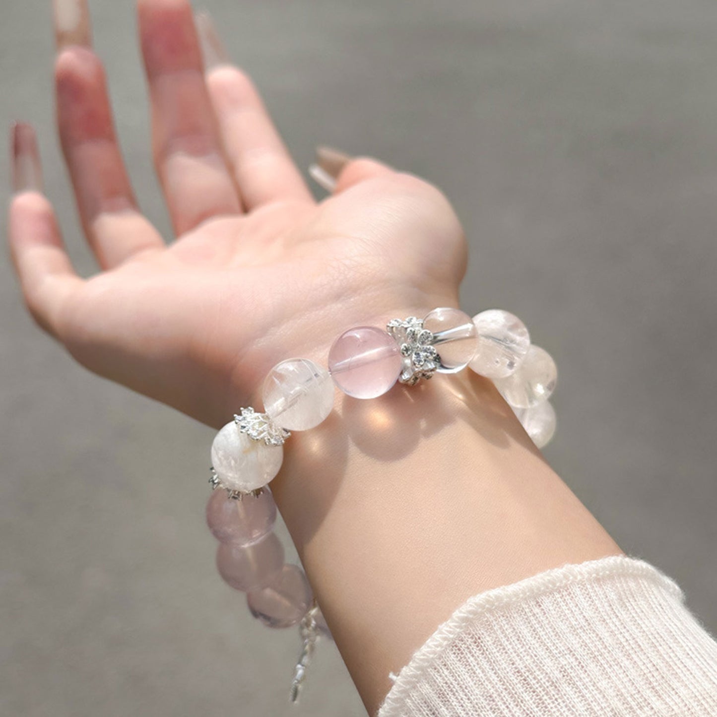 Pink crystal white phantom bracelet