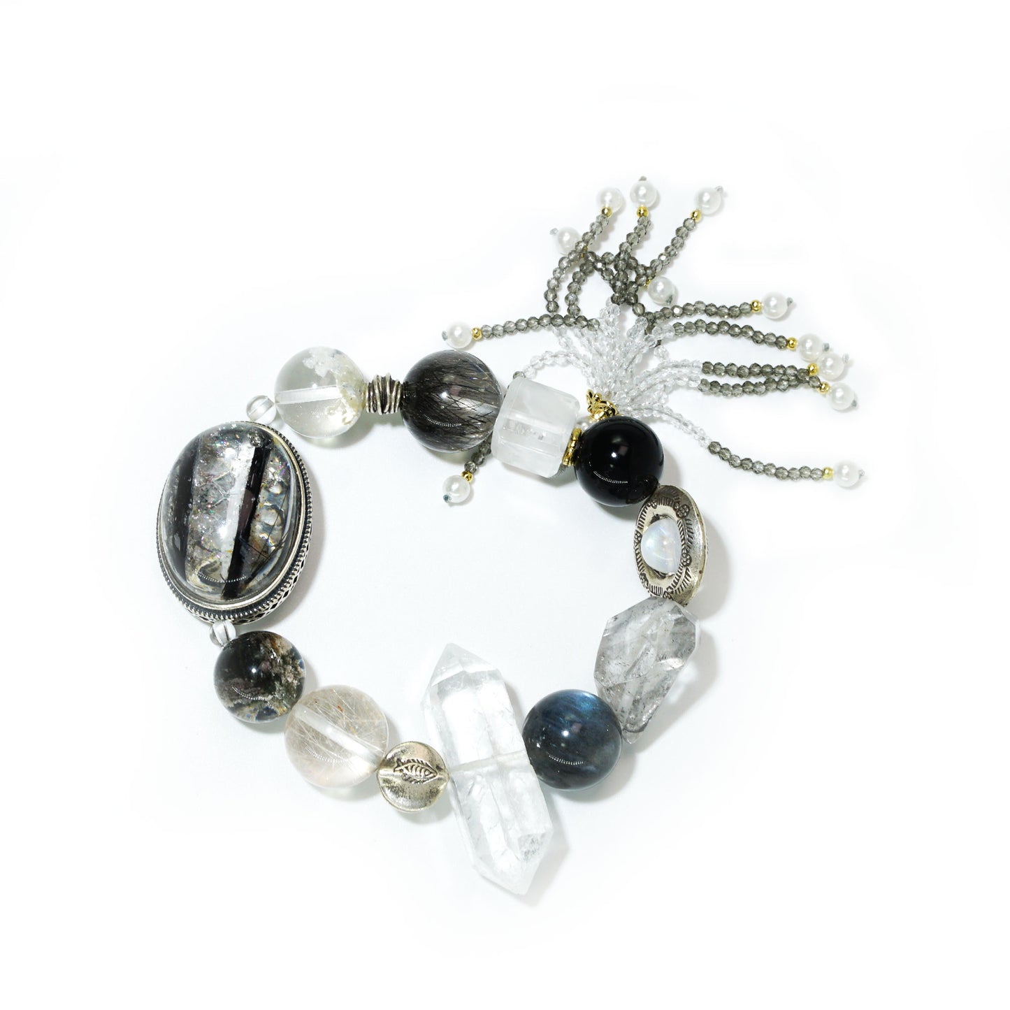 [Exorcise]Black tourmaline Quartz Box Bracelet