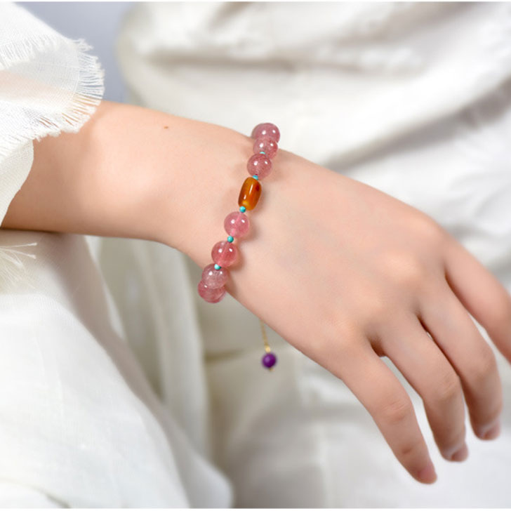 Strawberry crystal Bracelet nature crystal