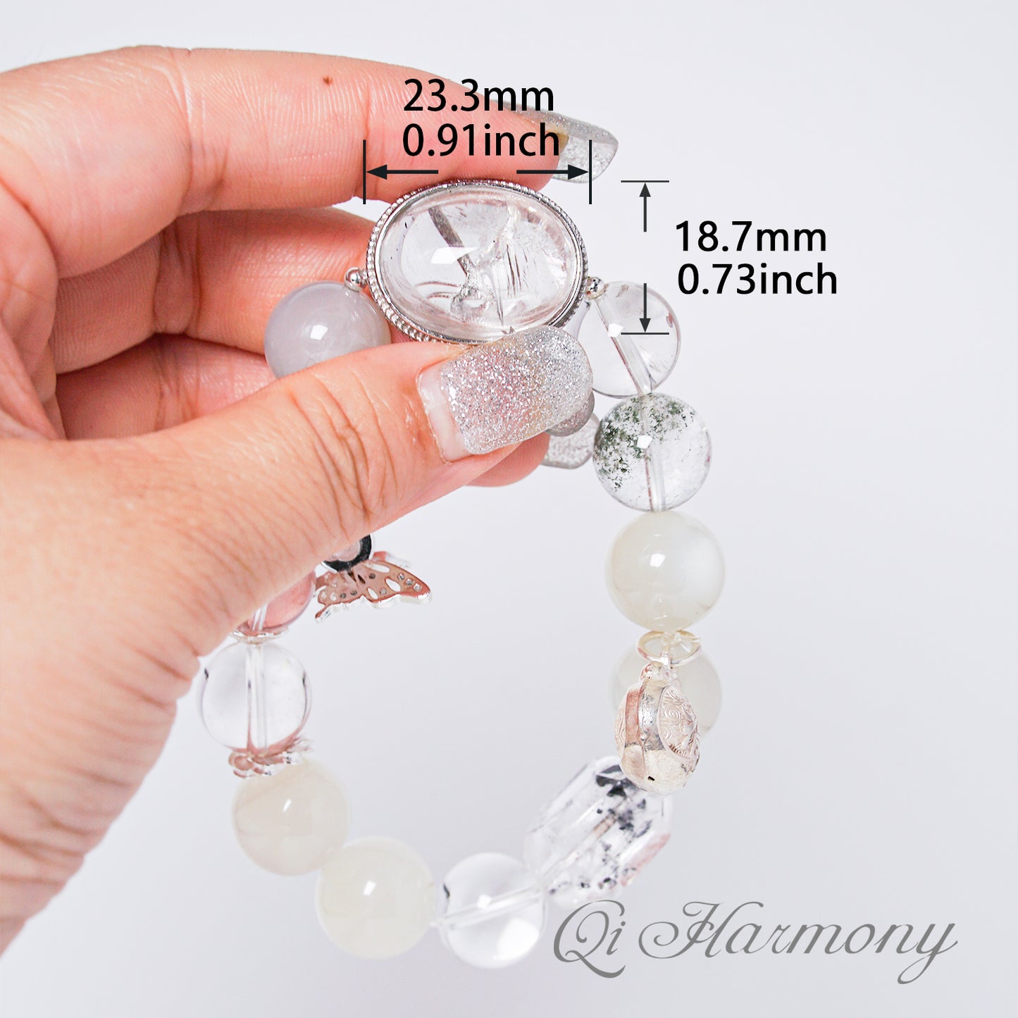 [Purify]Clear crystal Color flake bracelet