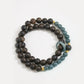 Agarwood blue Jade Multi Circle Bracelet