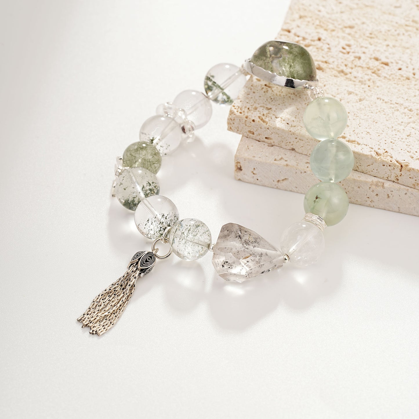 [Wealth]Green Phantom Green hair Crystal bracelet