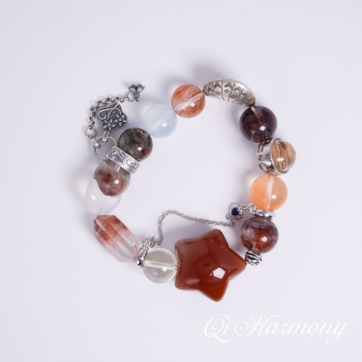 [Energy]Red rabbit hair Star bracelet