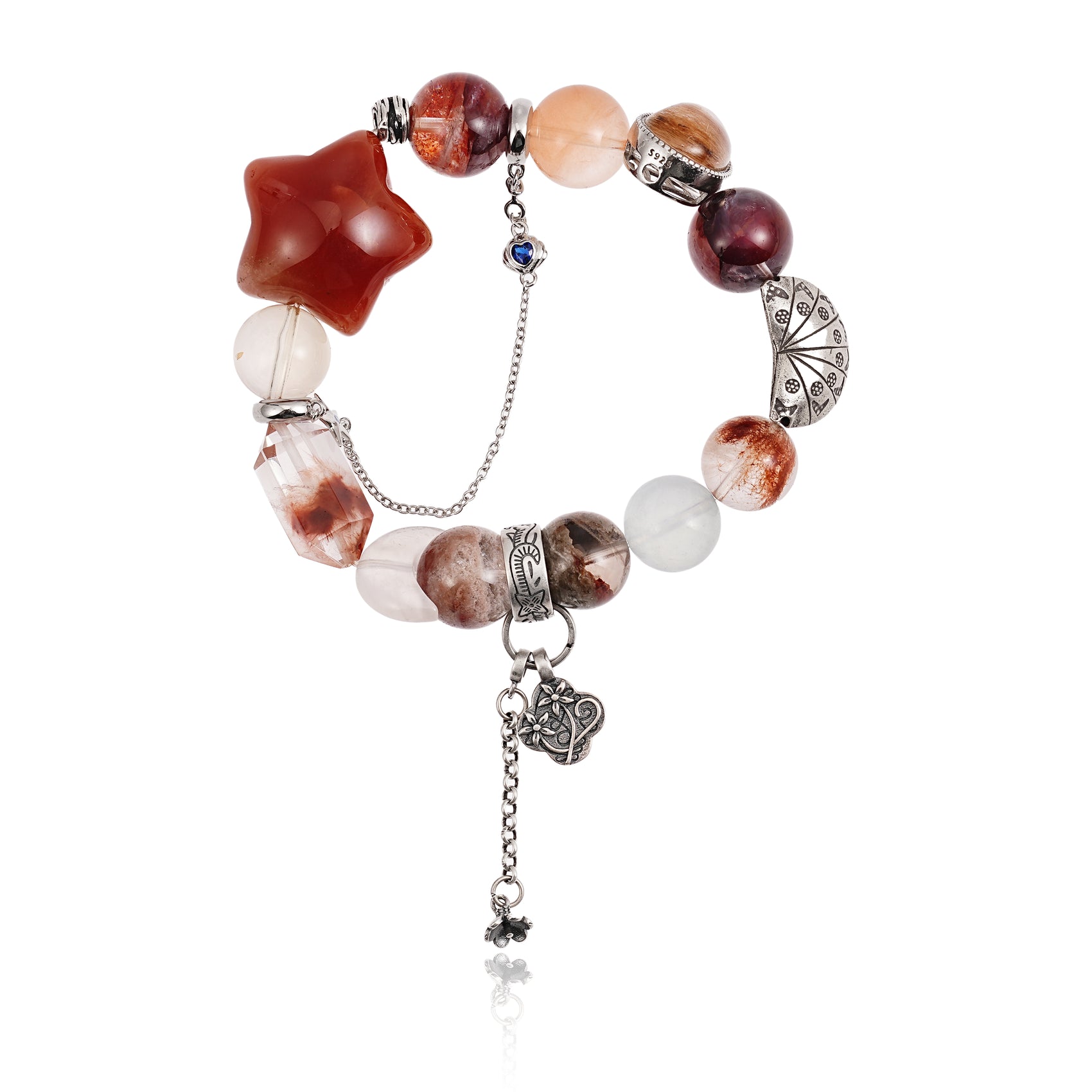 [Energy]Red rabbit hair Star bracelet