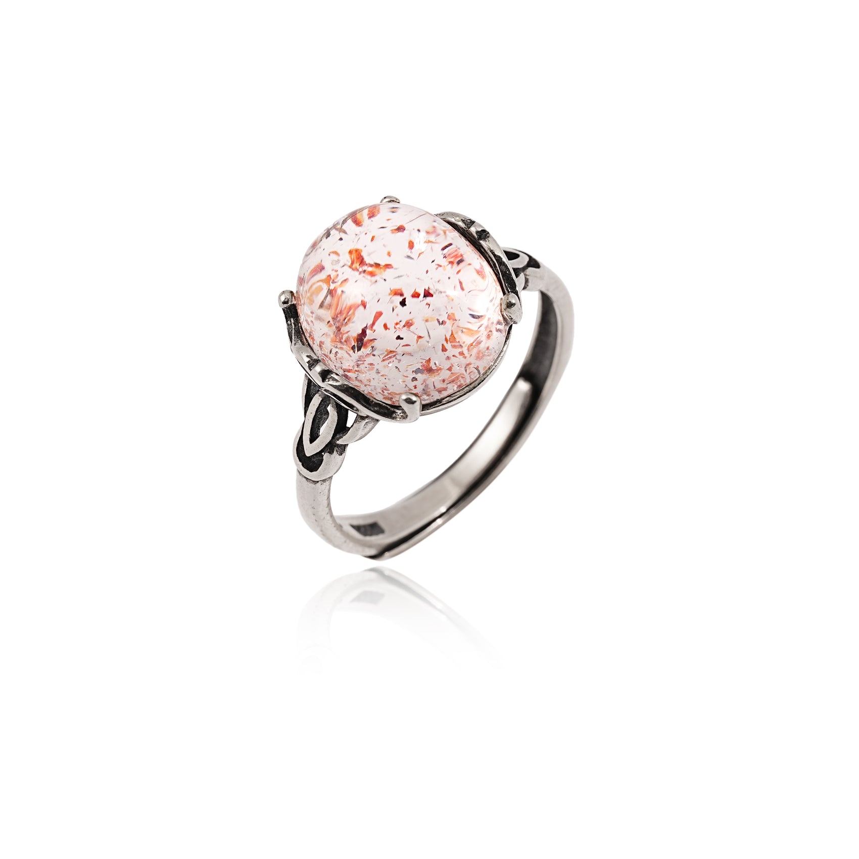 Strawberry Quartz Ring Crystal Ring