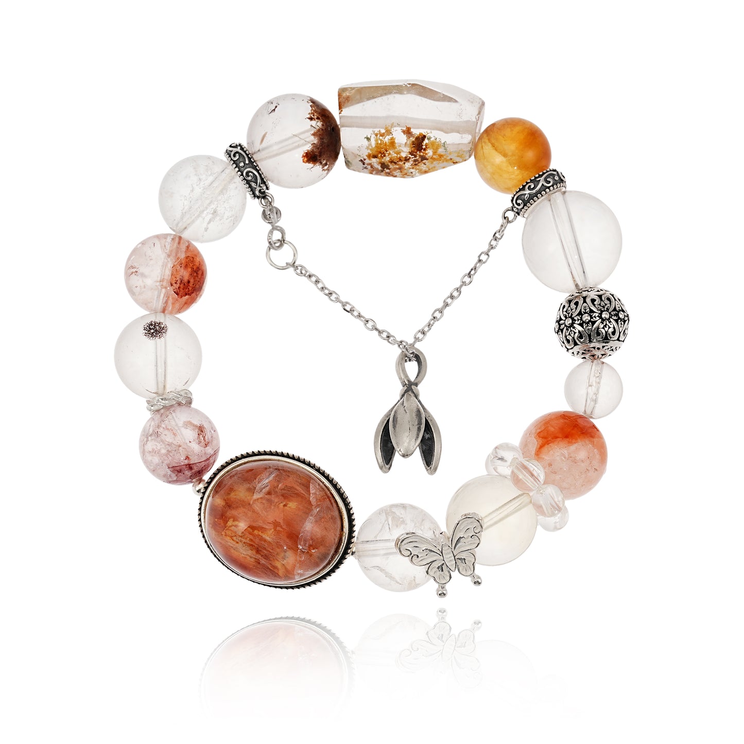 [Clearing Emotions]Red rabbit hair  Quartz Bracelet