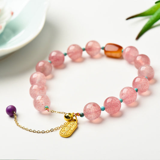 Strawberry crystal Bracelet nature crystal