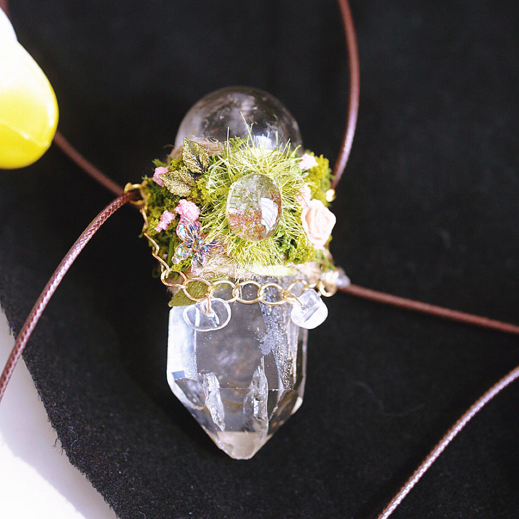 Luminary Artisan Crystal Wand Necklace