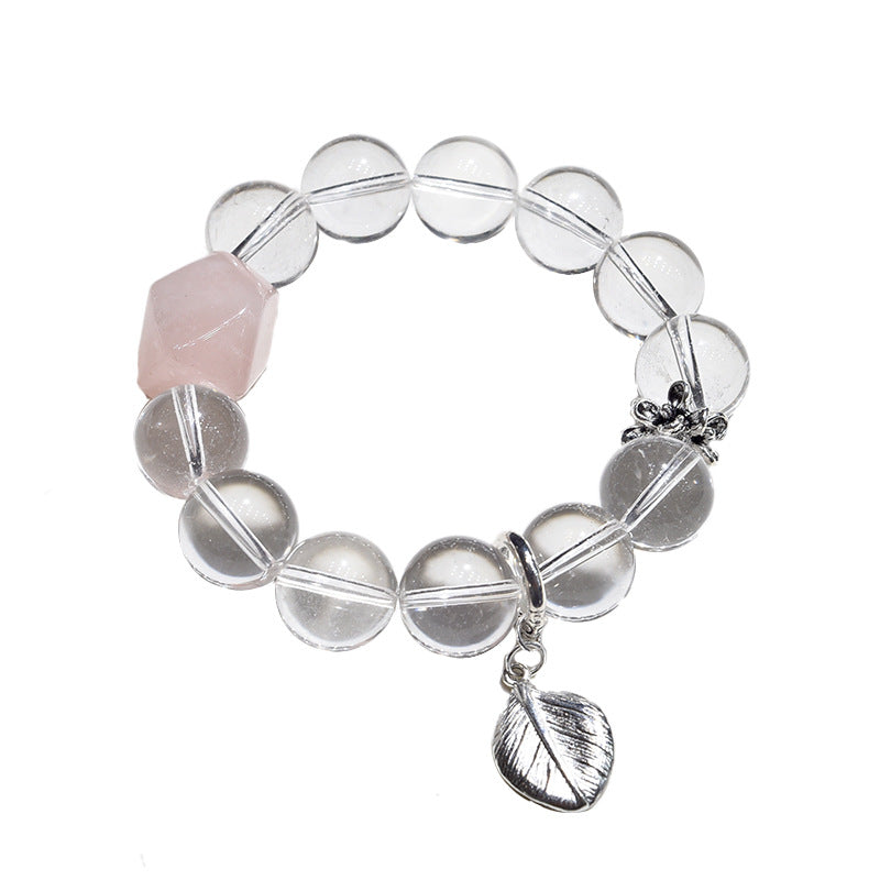 White and Pink crystal bracelet