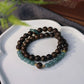 Agarwood blue Jade Multi Circle Bracelet