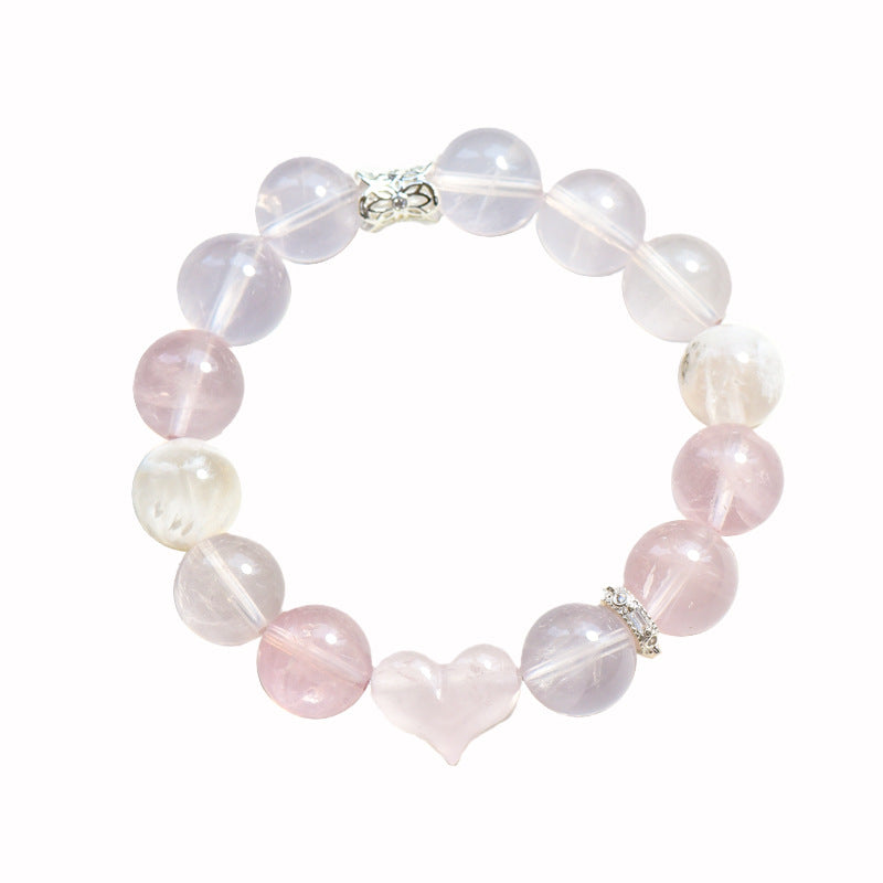 Pink crystal Heart bracelet