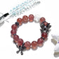 Strawberry Crystal Bracelet with Black Butterfly Accessories