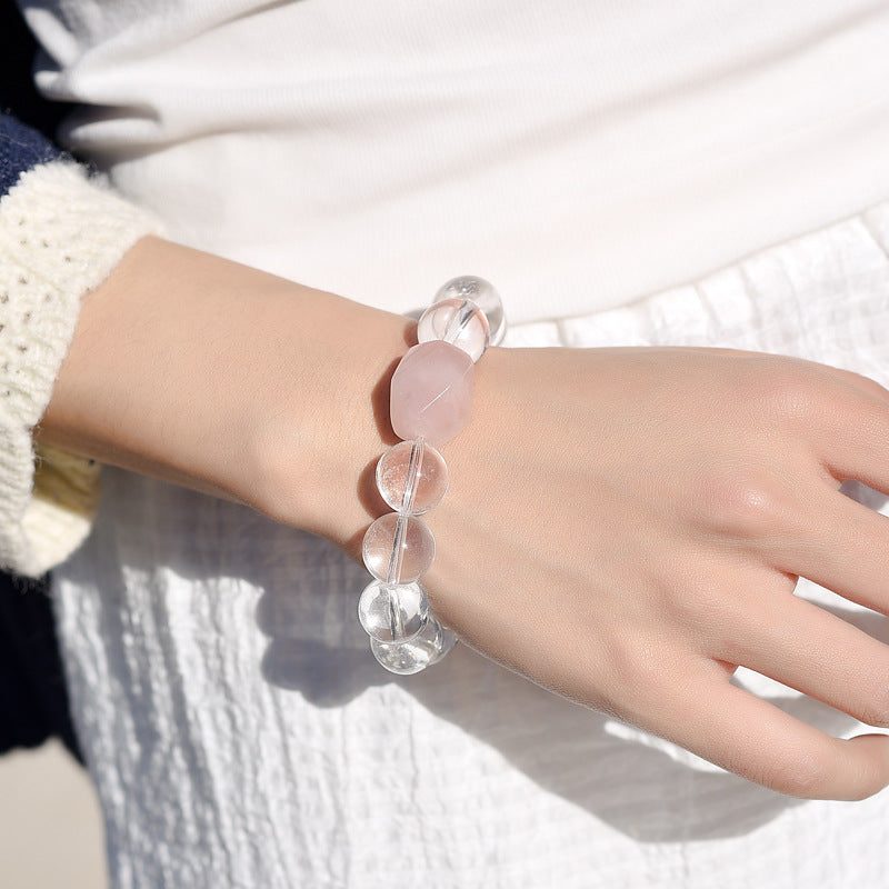 White and Pink crystal bracelet