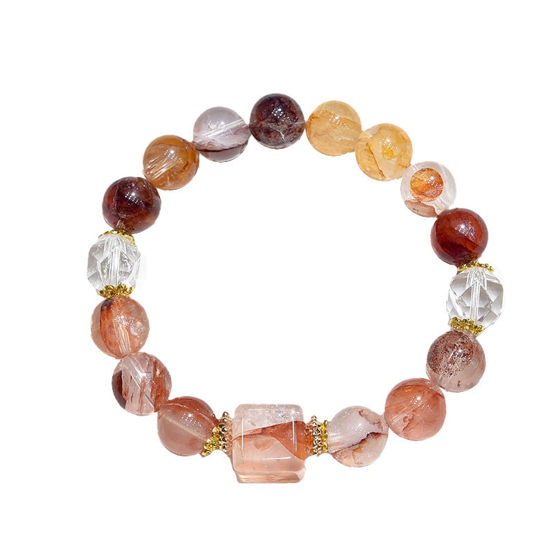 Natural Red Jelly Quartz Bracelet