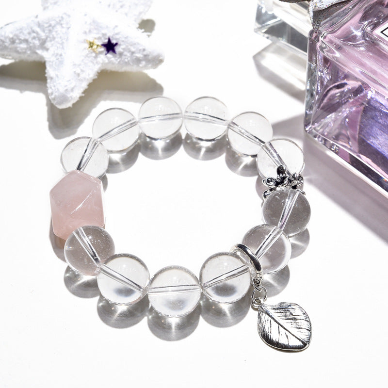 White and Pink crystal bracelet