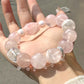 Pink snow phantom crystal white crystal bracelet