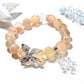 Cherry blossom agate crystal with butterfly bracelet