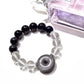 Silver obsidian ring crystal bracelet