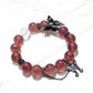 Strawberry Crystal Bracelet with Black Butterfly Accessories