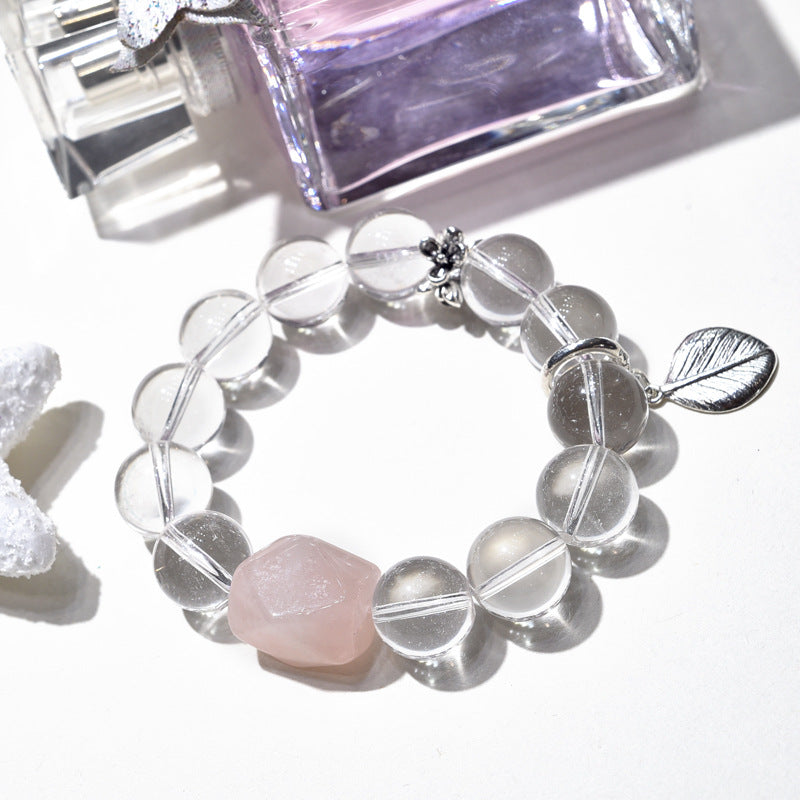 White and Pink crystal bracelet