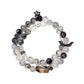 Multi circle black hair crystal natural crystal bracelet