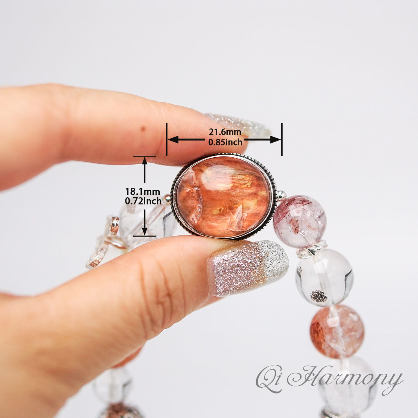 [Clearing Emotions]Red rabbit hair  Quartz Bracelet